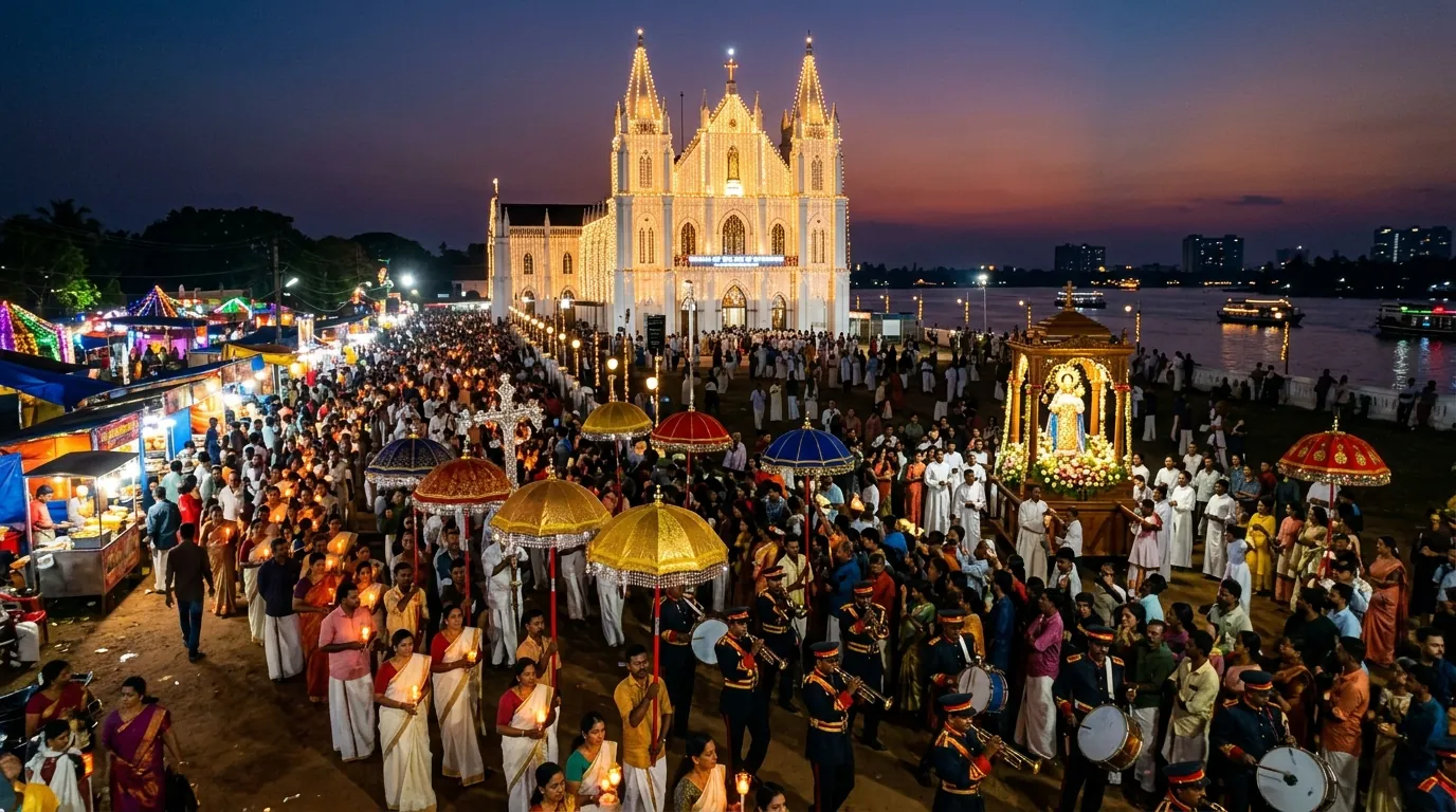 Vallarpadam Basilica Festival and Feast Procession