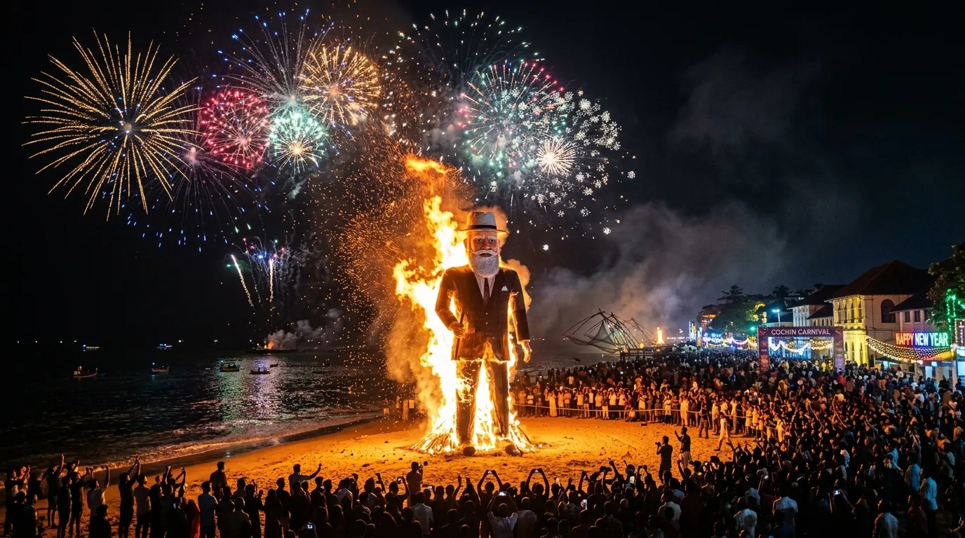 Cochin Carnival and Pappanji Burning in Fort Kochi