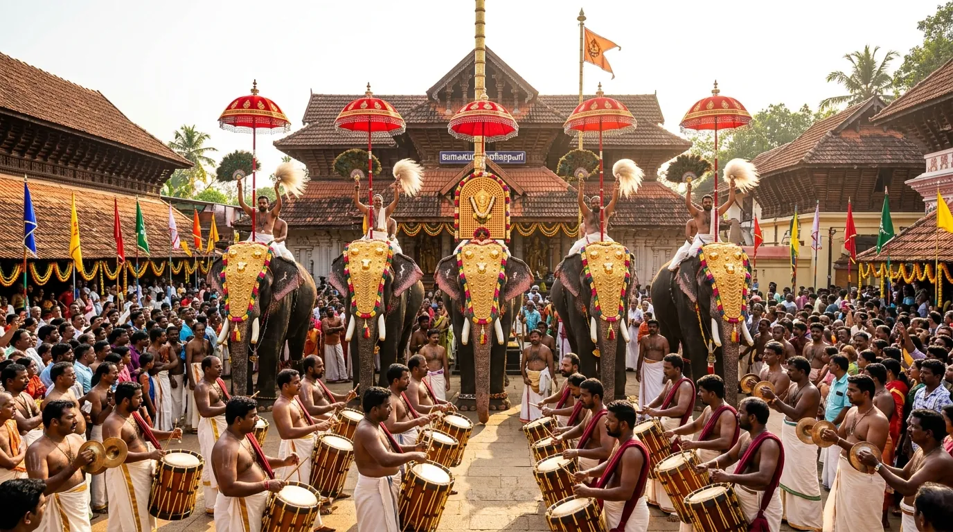 Ernakulathappan Temple Utsavam Pakalpooram Festival in Kochi